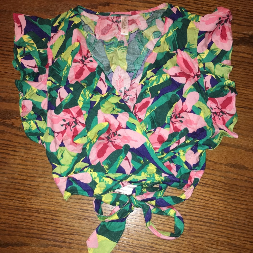 Wrap around crop top